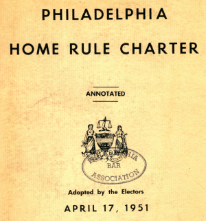 Title page: Philadelphia Home Rule Charter